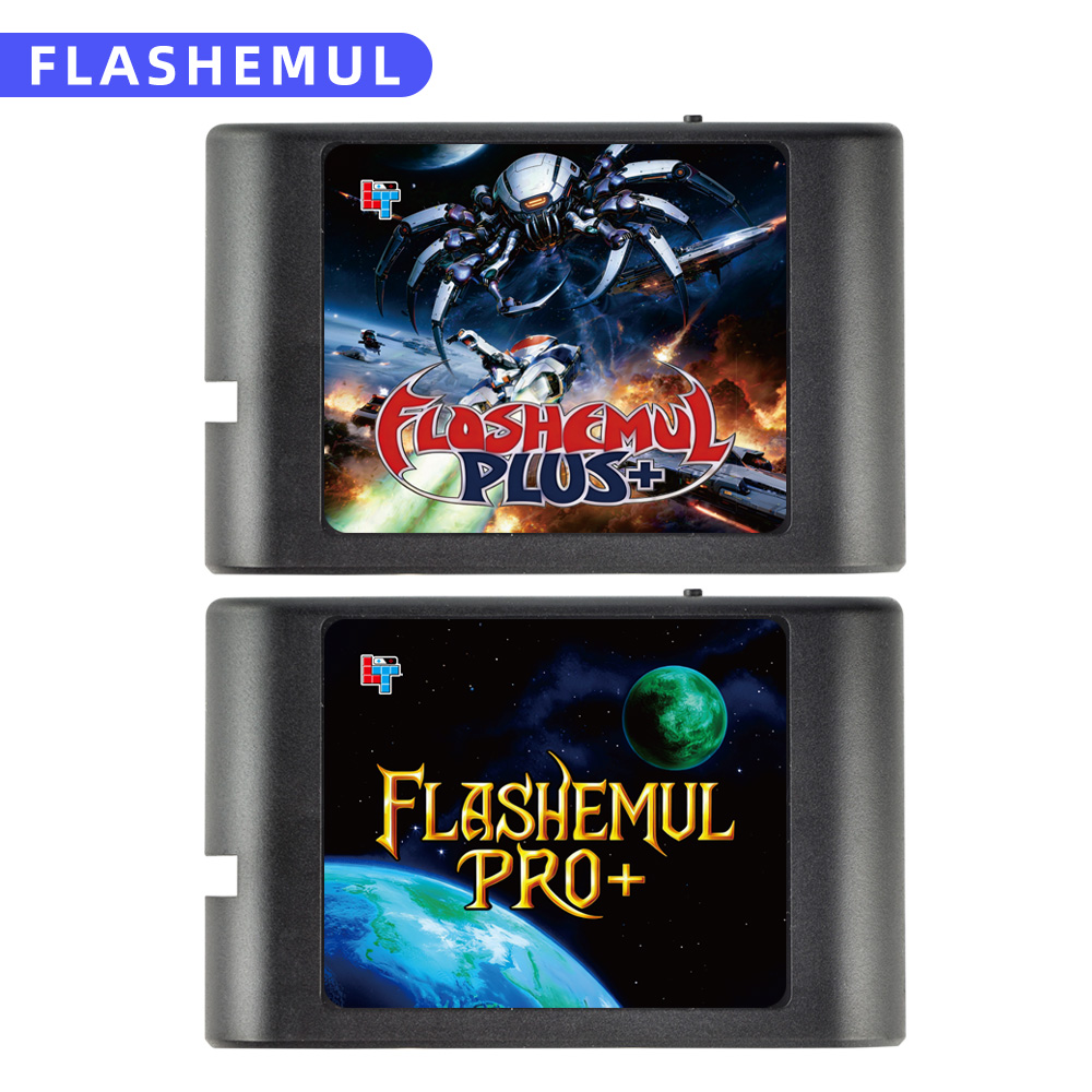 Gaming Console Genesis - FLASHEMUL プロ EDMD カート MegaDrive16 ビットビデオゲームコンソール用レトロゲームクラシックカードゲームアクセサリー