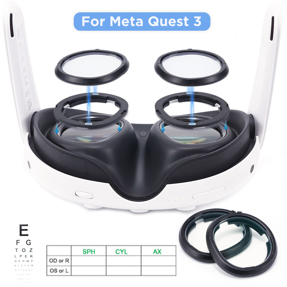 Vr Lens Protector - クエスト 3 レンズ近視アンチブルーアンチグレアメガネ磁気眼鏡フレーム VR 処方レンズメタクエスト 3