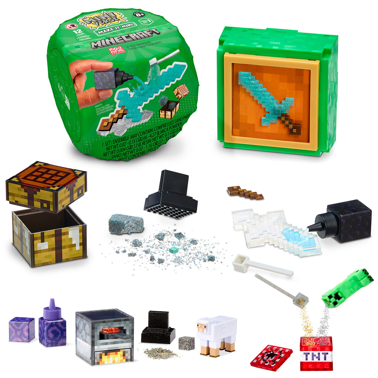 Gaming Console With Minecraft - MGAミニバース マインクラフト メイクイットミニ シリーズ1 ブラインドキューブ DIYミニチュアゲームシーンモデル