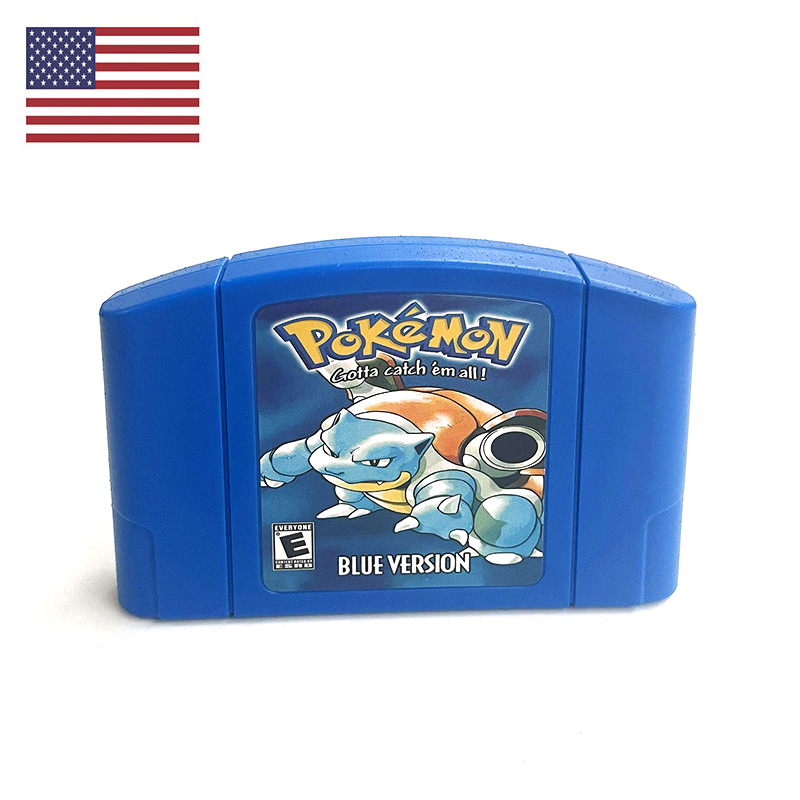 Gaming Console Vintage - アメリカ版 NTSC 英語版 ポケモン ブルー N64