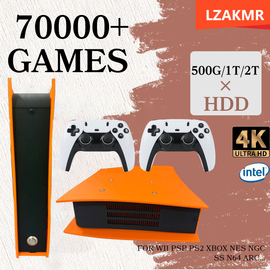 Gaming Console Chinese - 新型M88レトロゲーム機 4K HD内蔵85000+ゲーム 60+エミュレーター搭載 PS2、WII、XBOX、NGC、SS、N64対応 最大4コントローラー4人プレイ可能