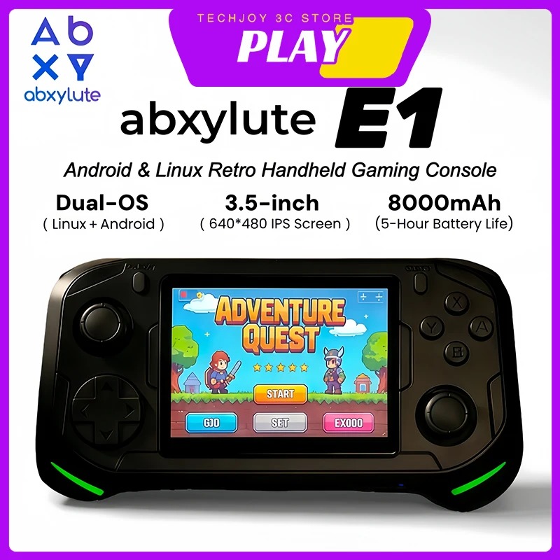 Gaming Console Os - Abxylute E1 ハンドヘルドゲームコンソール RK3566 3.5 インチ