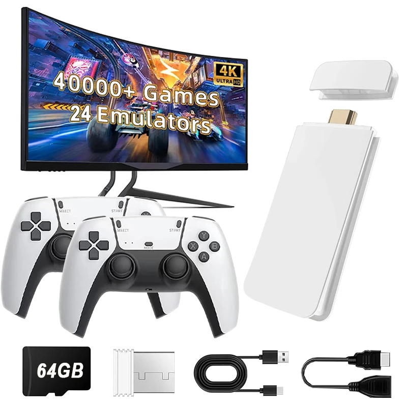 Gaming Console Chinese - M15 4K TVゲームスティック 64GB内蔵 3/40000+ レトロゲームコンソール