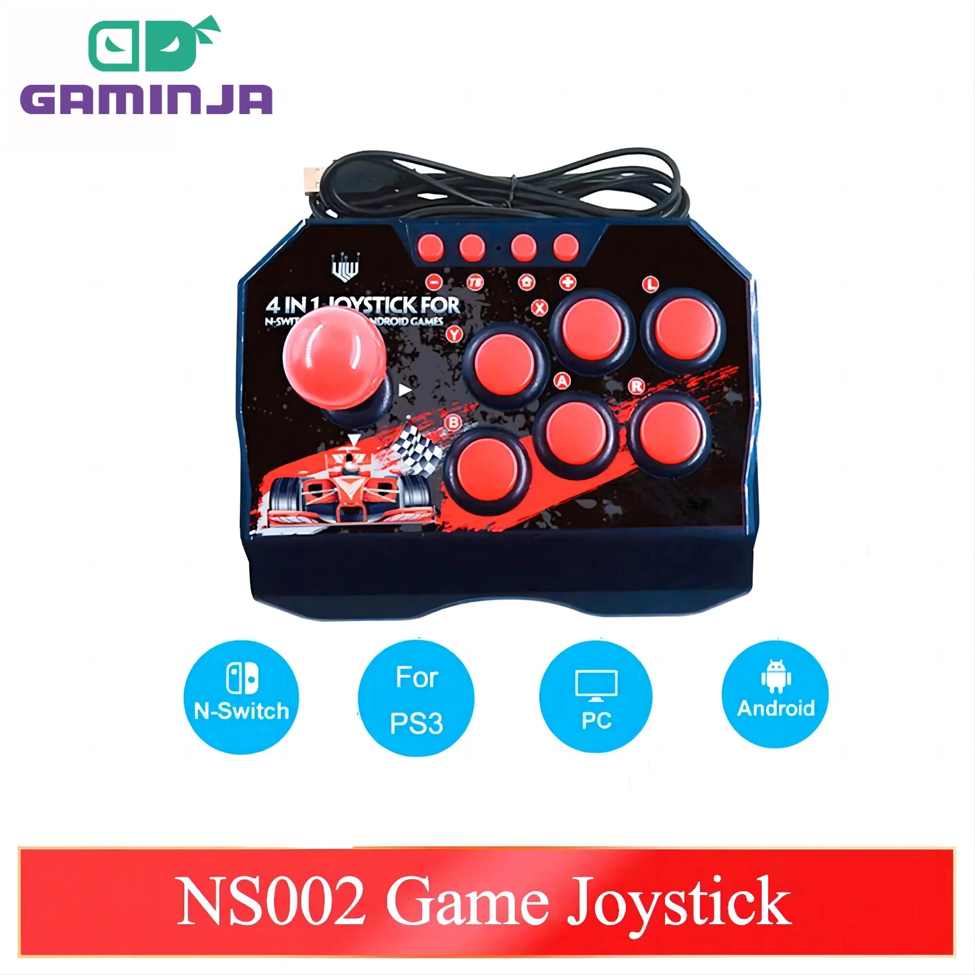 Gaming Console Ps3 - Gaminja ns002 4 in 1レトロなアーケードコンソールゲームジョイスティックロッカー戦闘コントローラー任天堂スイッチps3 pc