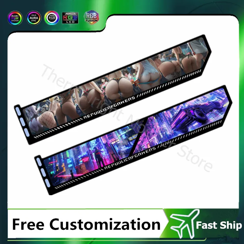 Gaming Card Holder - Argb-カスタマイズされたグラフィックカードホルダーrtx3090,4090シリーズ,アニメ電話ホルダー,装飾ゲーム用キャビネット,aura Syncと互換性あり