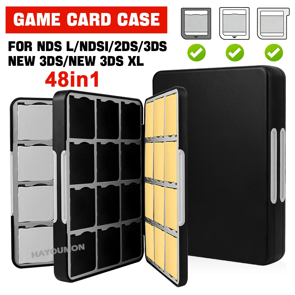 Gaming Card Holder - 48 in 1 ゲームカード収納ケース 大容量ゲームカートリッジホルダーボックス 保護シェル