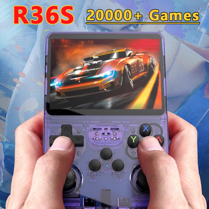 Gaming Console Os - 新型R36Sレトロハンドヘルドゲーム機 Linux OS 3.5インチIPSスクリーン 64GBポータブルポケットビデオゲームプレーヤー クラシックアーケードゲーム