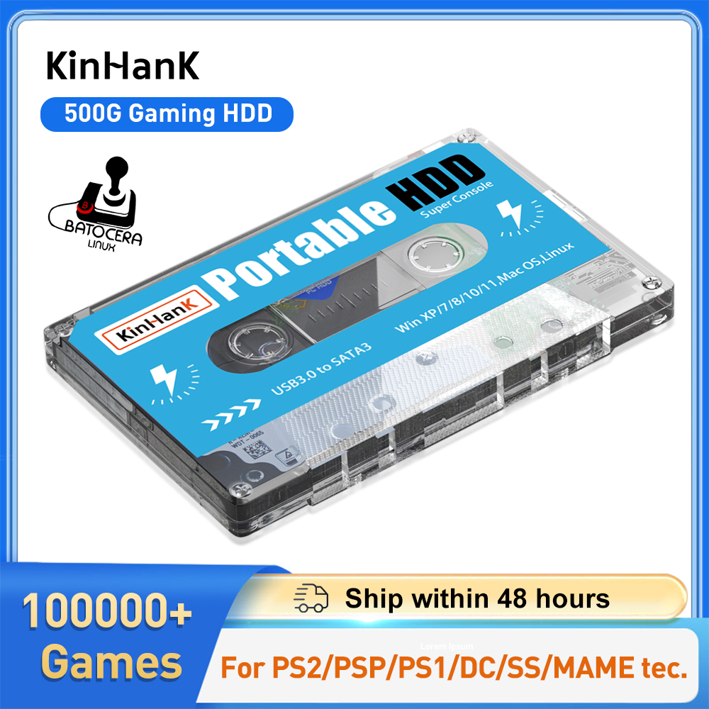 KINHANK 500 グラムゲーム HDD スーパーコンソ - Gaming Console Os のレビューと価格