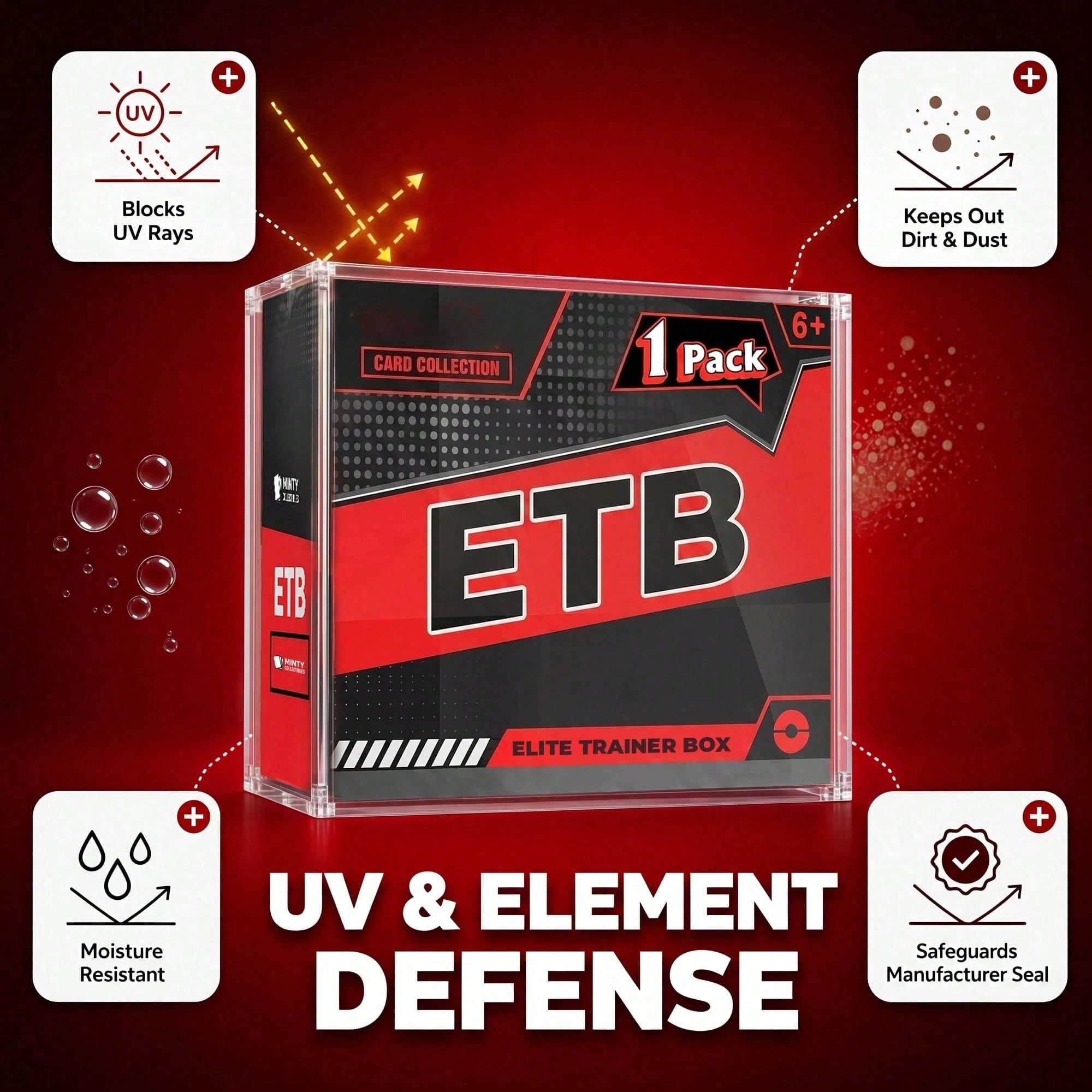 ETBクリアマグネット式アクリルディスプレイケース、8mmベ - Gaming Card Holder のレビューと価格