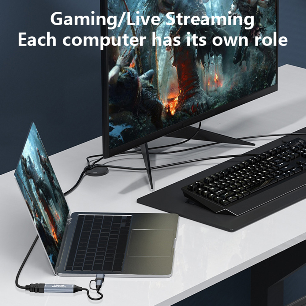 4K 2in1 USB 2.0 ビデオキャプチャカード US - Gaming Console Ipad のレビューと価格