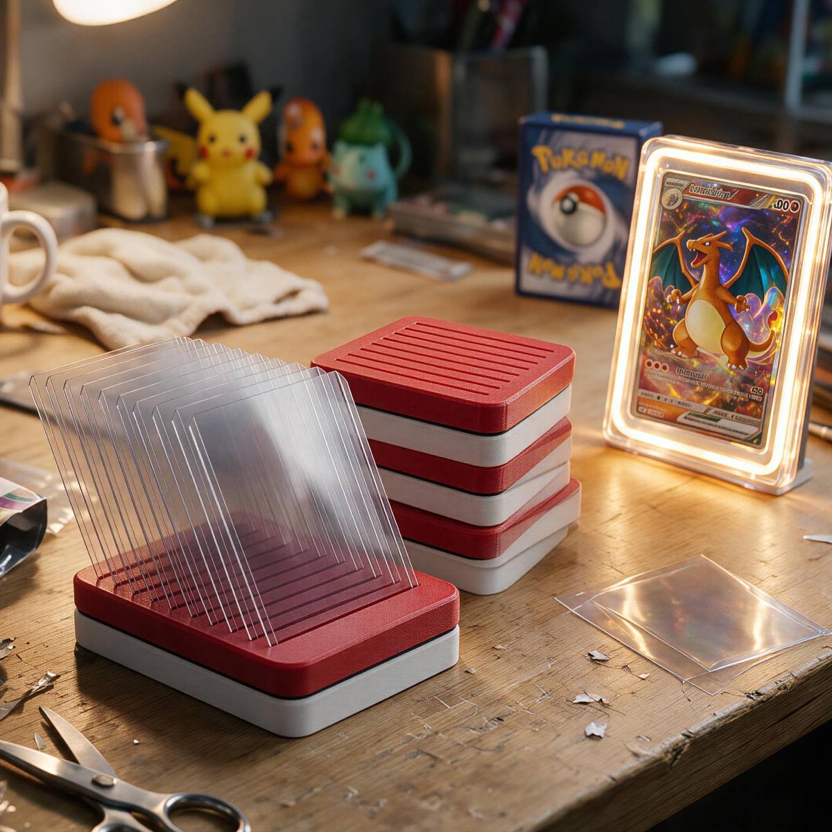 デスクトップPLAカードディスプレイフレーム、貴重なポケモン - Gaming Card Holder のレビューと価格