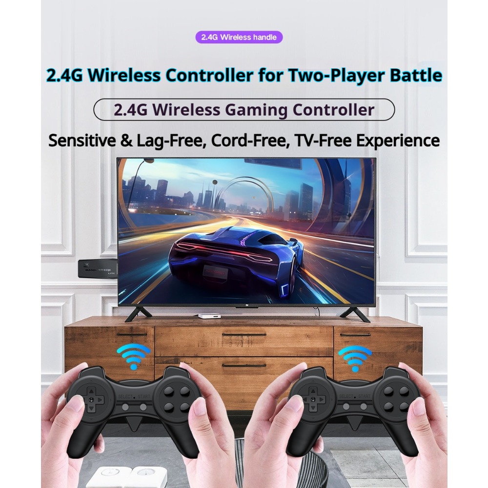 ポータブル4Kレトロゲームスティックコンソール、ワイヤレスコ - Gaming Console Sale のレビューと価格