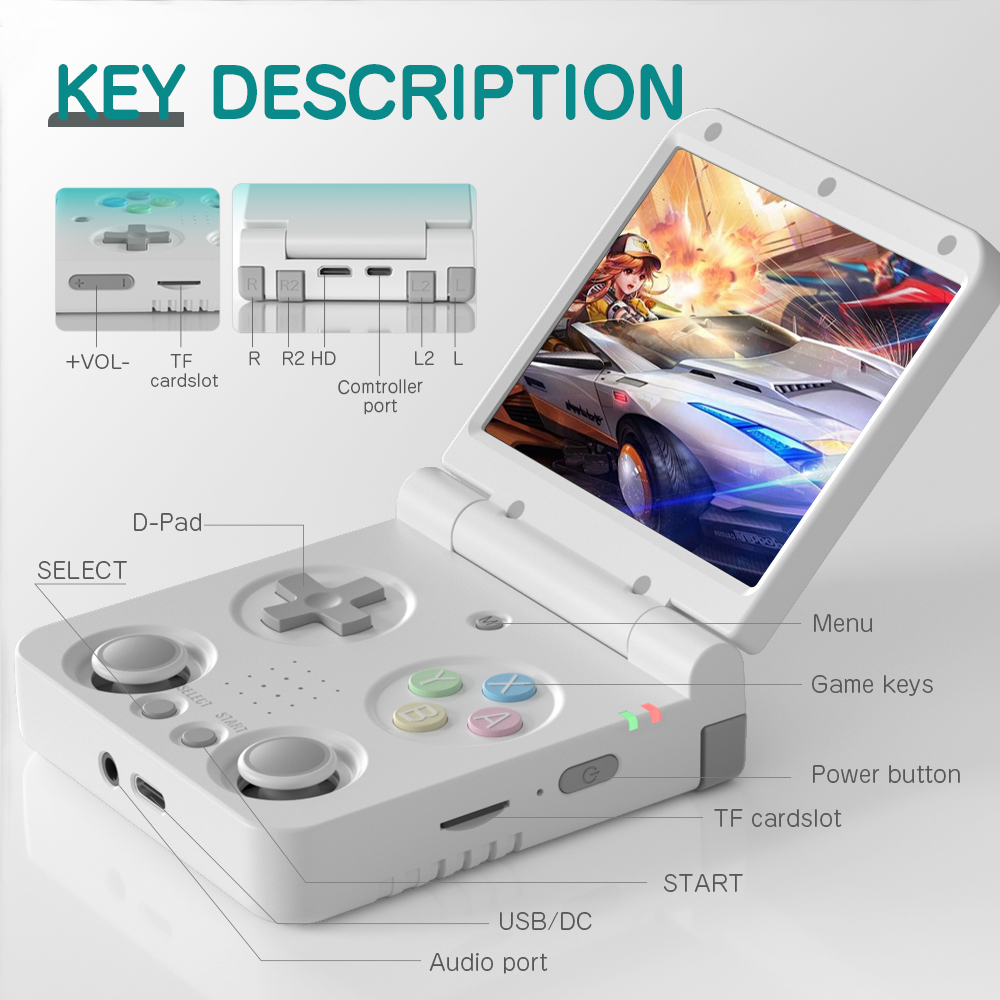MIYOO FLIP V2 携帯ゲーム機 3.5インチIPS - Gaming Console Os のレビューと価格