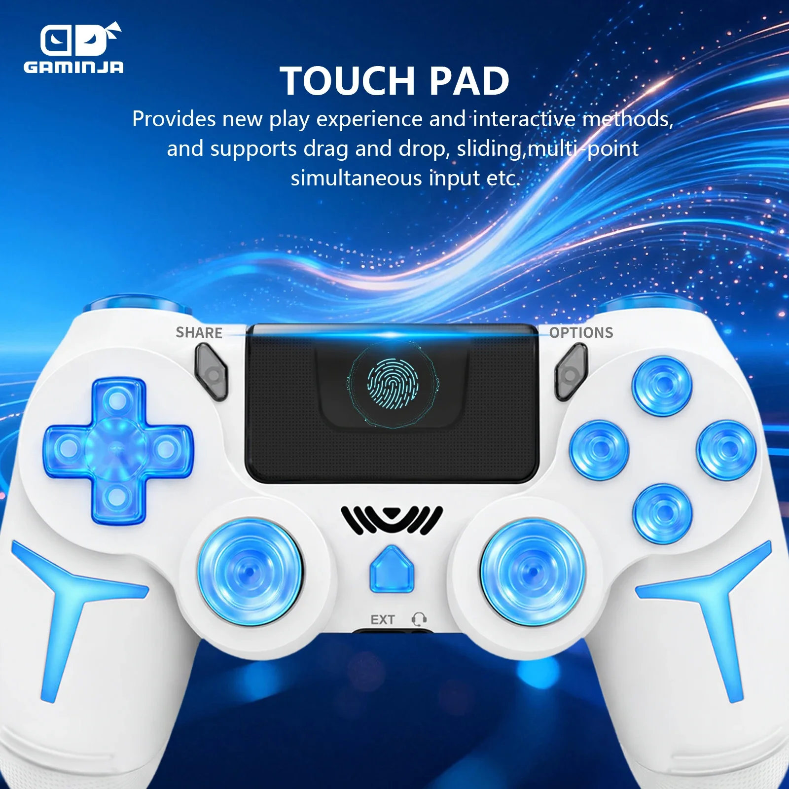 GAMINJA RGB ワイヤレスゲームパッド LED ライ - Gaming Console Ps3 のレビューと価格