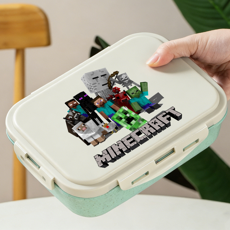 Minecrafted 弁当箱ゲームピクニック食品容器漫画フ - Gaming Console With Minecraft のレビューと価格