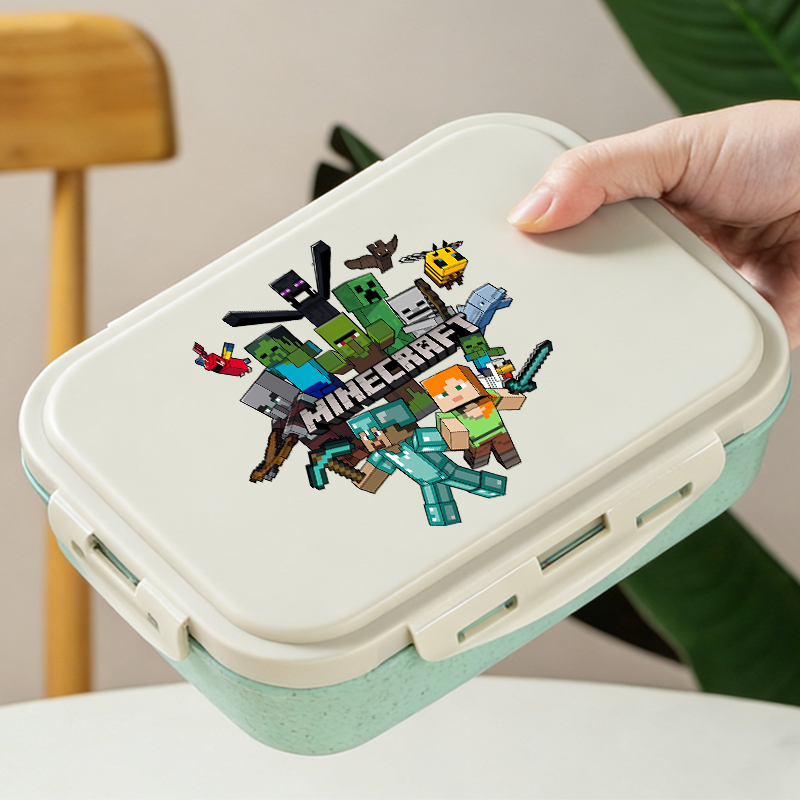 Minecrafted 弁当箱ゲームピクニック食品容器漫画フ - Gaming Console With Minecraft のレビューと価格