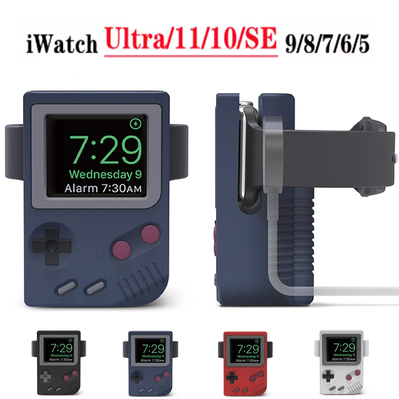 シリコン製iWatch充電スタンドホルダー Apple Wa - Gaming Console Vintage のレビューと価格