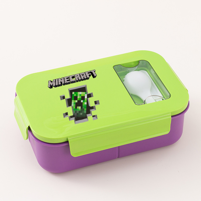 ゲームテーマランチボックス Minecrafted プリント - Gaming Console With Minecraft のレビューと価格