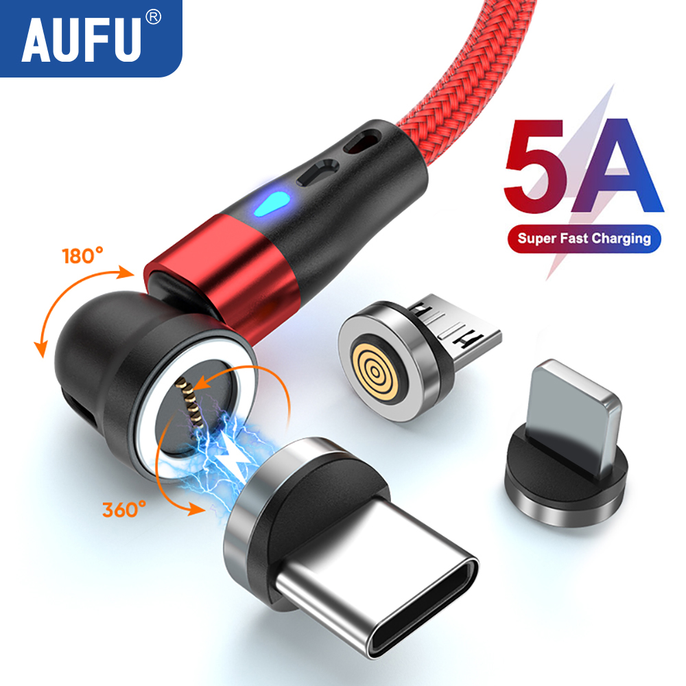 AUFU 7ピン 5A 磁気Type-Cケーブル Xiaom - Gaming Console Ipad のレビューと価格